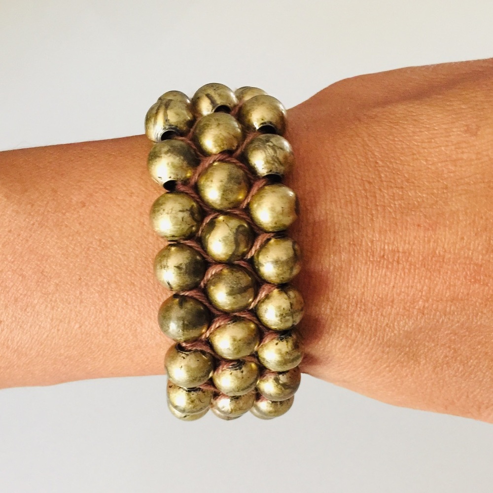 Antique brass bracelet